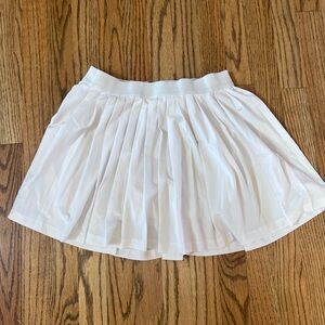 Athleta Kids White Pleated Skirt